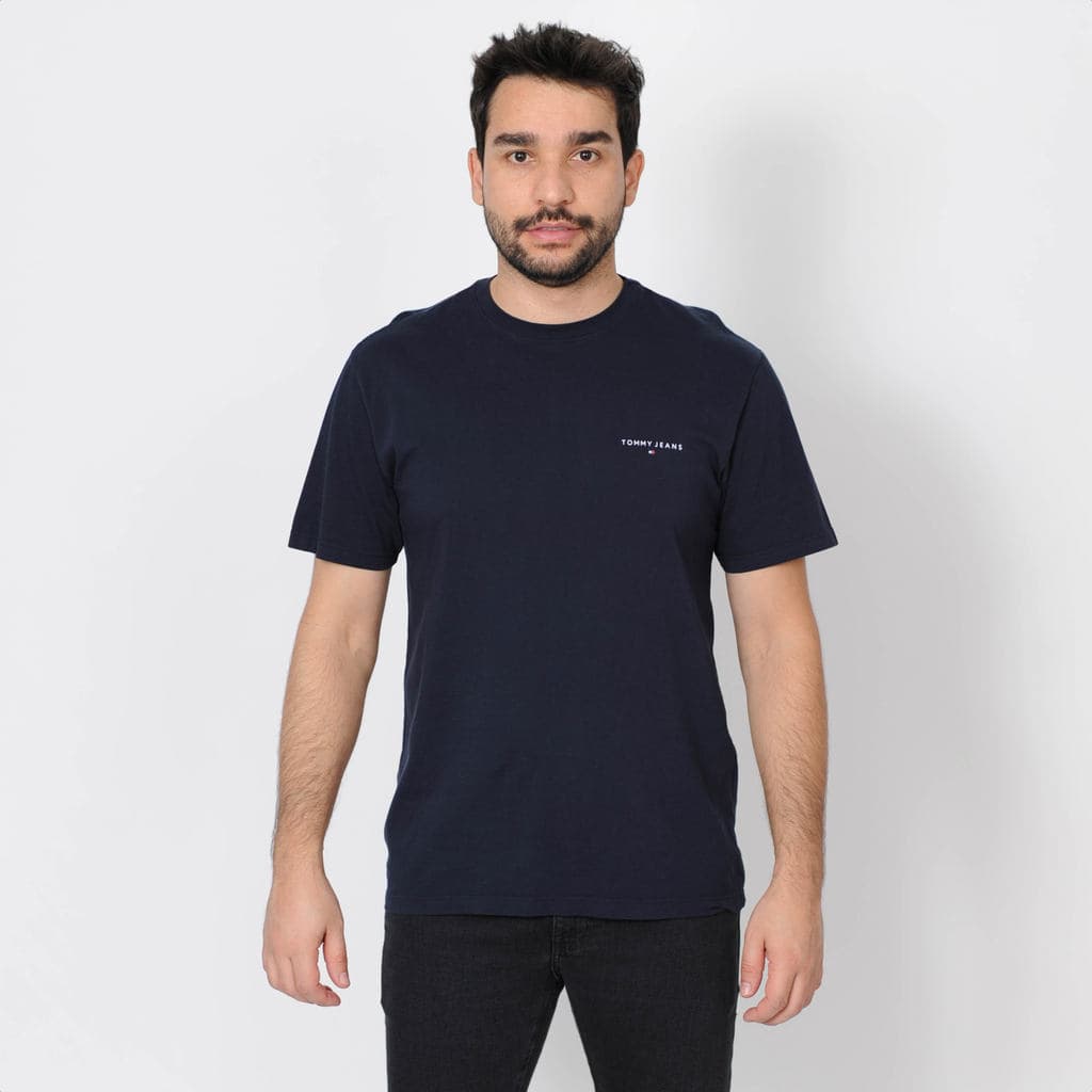 Camiseta Tommy Logo Classico Azul Escuro - Masculino