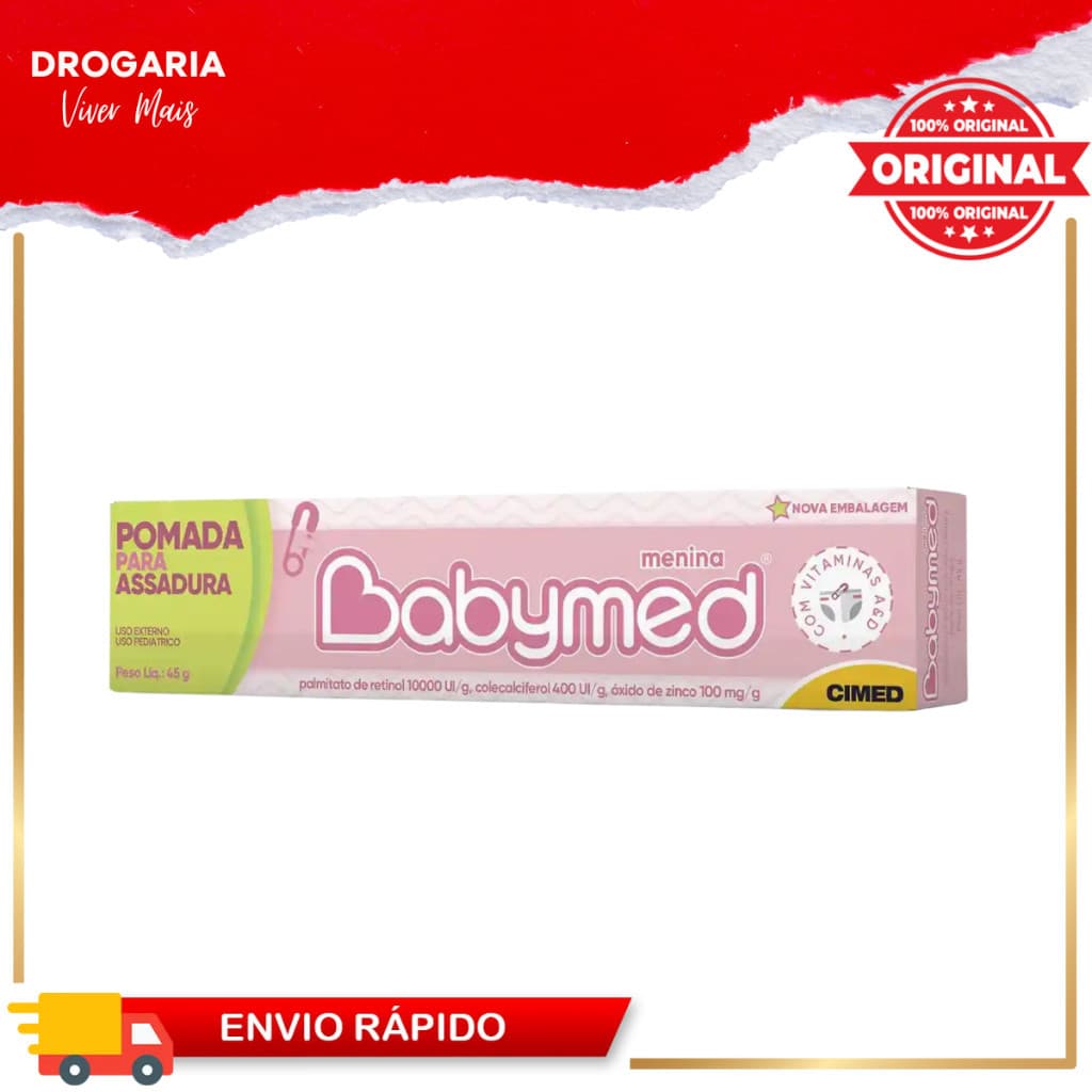 Babymed Pomada para Assaduras Bebê Rosa 45g