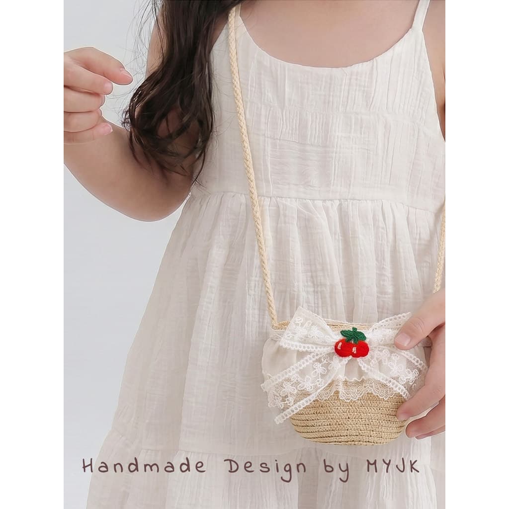 Crianças sacos do mensageiro flores cereja bege sacos de ombro armazenamento fotografia meninas bolsas de moedas mochila