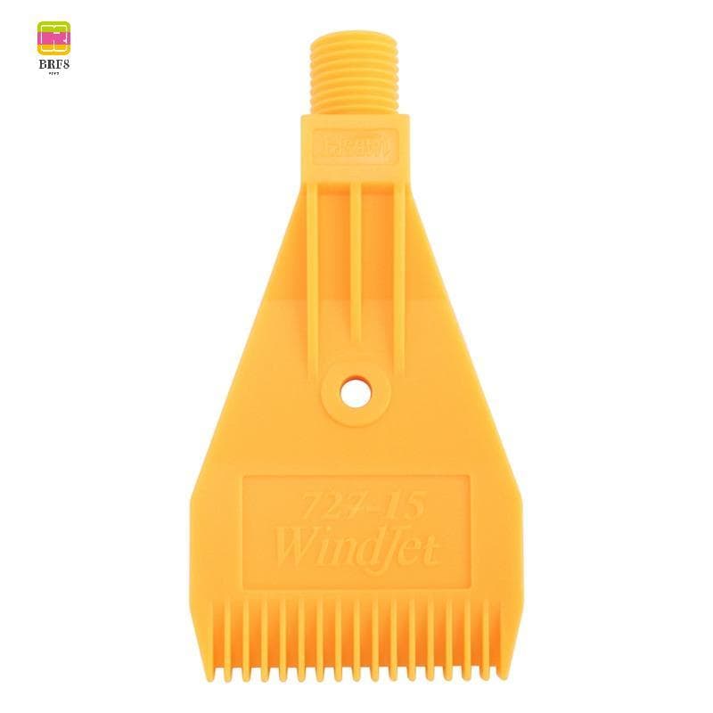 1/4BSP Rosca Macho ABS Furo Único Sopro De Ar Bocal Plano De Jato Amarelo
