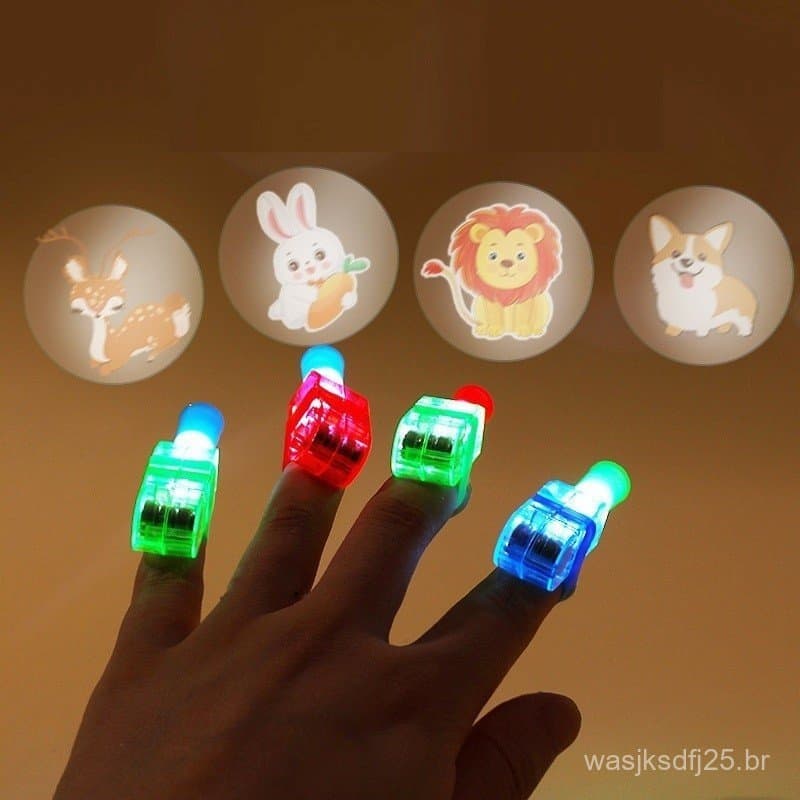 TIMEKEY Anéis de Projeção de Animais Espaciais Luminosos LED para Crianças, Brinquedos Educativos Divertidos