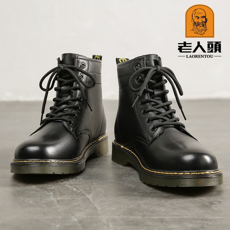 Cabeça de idosos Martin botas masculinas 2026 verão novo estilo de couro de alta qualidade botas masculinas na moda All-