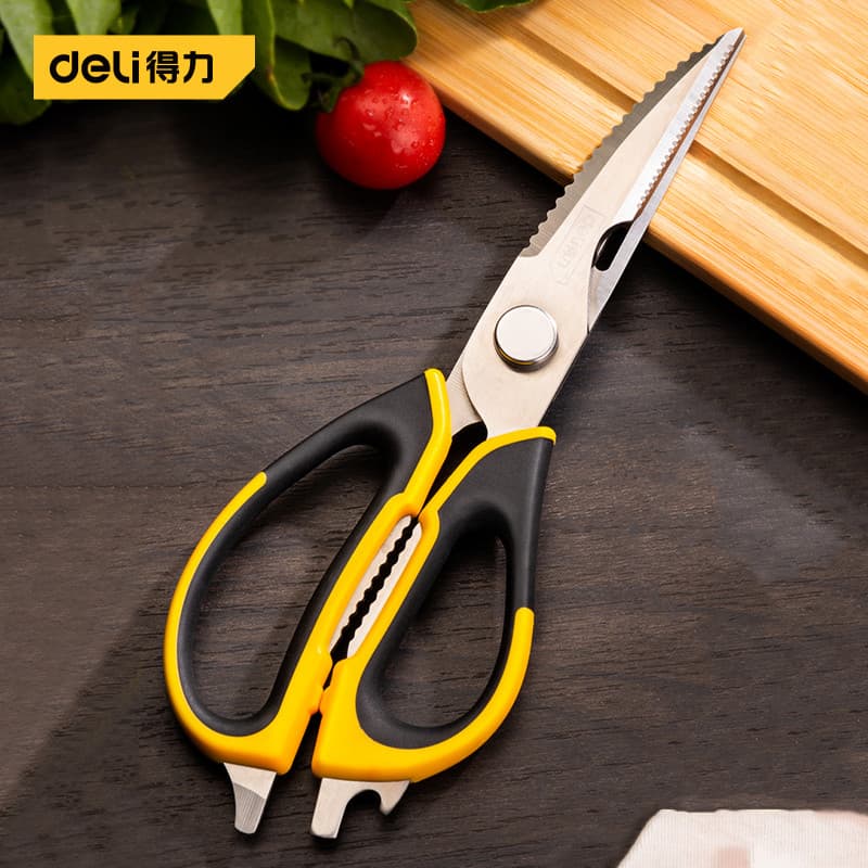 Deli Tesoura de Cozinha Doméstica Premium Multifuncional Tesoura Matar Peixe Churrasco Tesoura Ossos Dedic