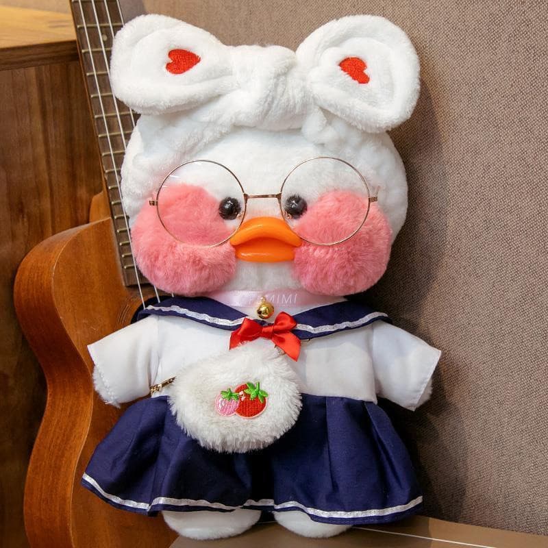 Pato de Pelúcia Branco Pequeno de 30cm com Ácido Hialurônico Coreano, Brinquedo Infantil, Presente de Aniversário UBG3