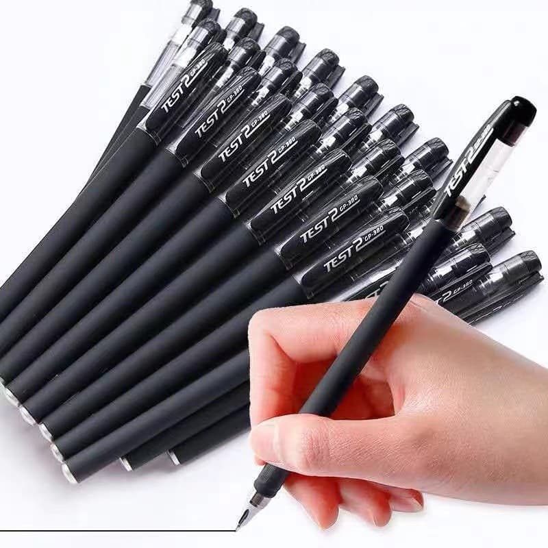 [Pacote de 10 peças] Caneta Gel Caneta tinteiro de carbono preto Exame de estudante para perguntas Escritório Caneta pre