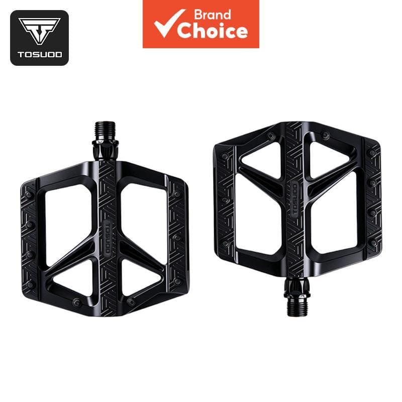 Pedais de bicicleta de nylon TOSUOD com rolamentos DU, pedais de ciclismo antiderrapantes e largos para mountain bike