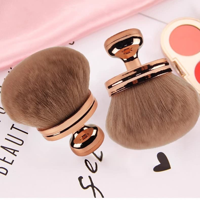 Pincel de vedação grande, pincel de pó solto fofo, cerdas macias, Blush, cabeça de cogumelo, pincel de maquiagem multifu