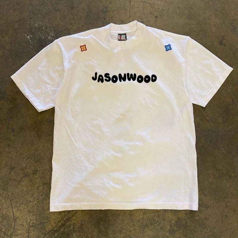 300g pesado Xinjiang algodão nicho solto Retro versão coreana mais magro olhar de manga curta camiseta verão High-End to