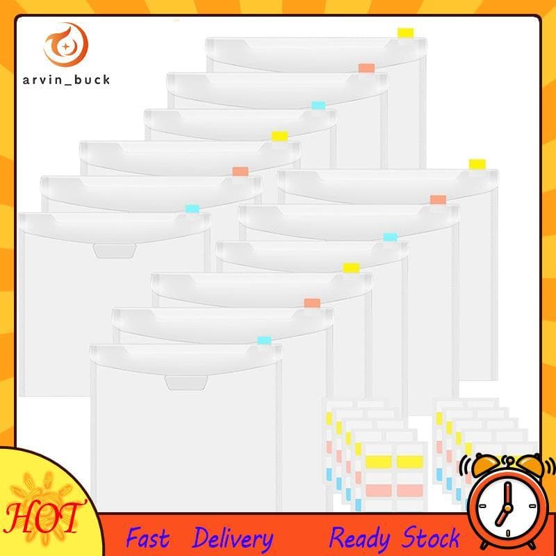 12 Peças Organizador De Scrapbook Envelopes Bolsos De Armazenamento Mangas Para Armazenar Papel De 12x12 Polegadas , Com