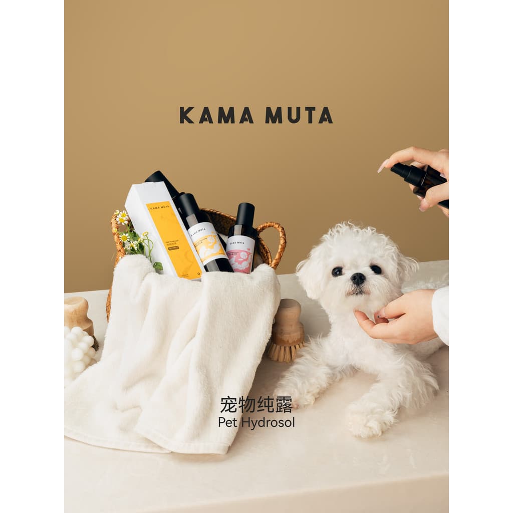 KAMAMUTA Pet Pure Dew Dog Cat Gel de banho de pele de limpeza sem enxágue Fragrância para animais de estimação