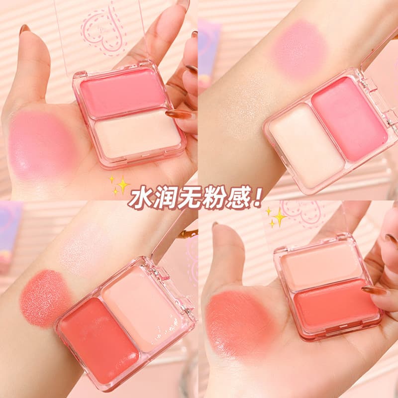 Coreano Girl Group Water Gloss Blush Creme Rosa Veludo Coelho Water Gloss Blush Palette Alto Brilho Blush Produtos Domés