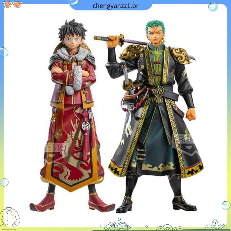 Uma peça pirata vela grande rota do mar estilo chinês Luffy Loroja Zoro figura de uma peça decoração presente aniversári