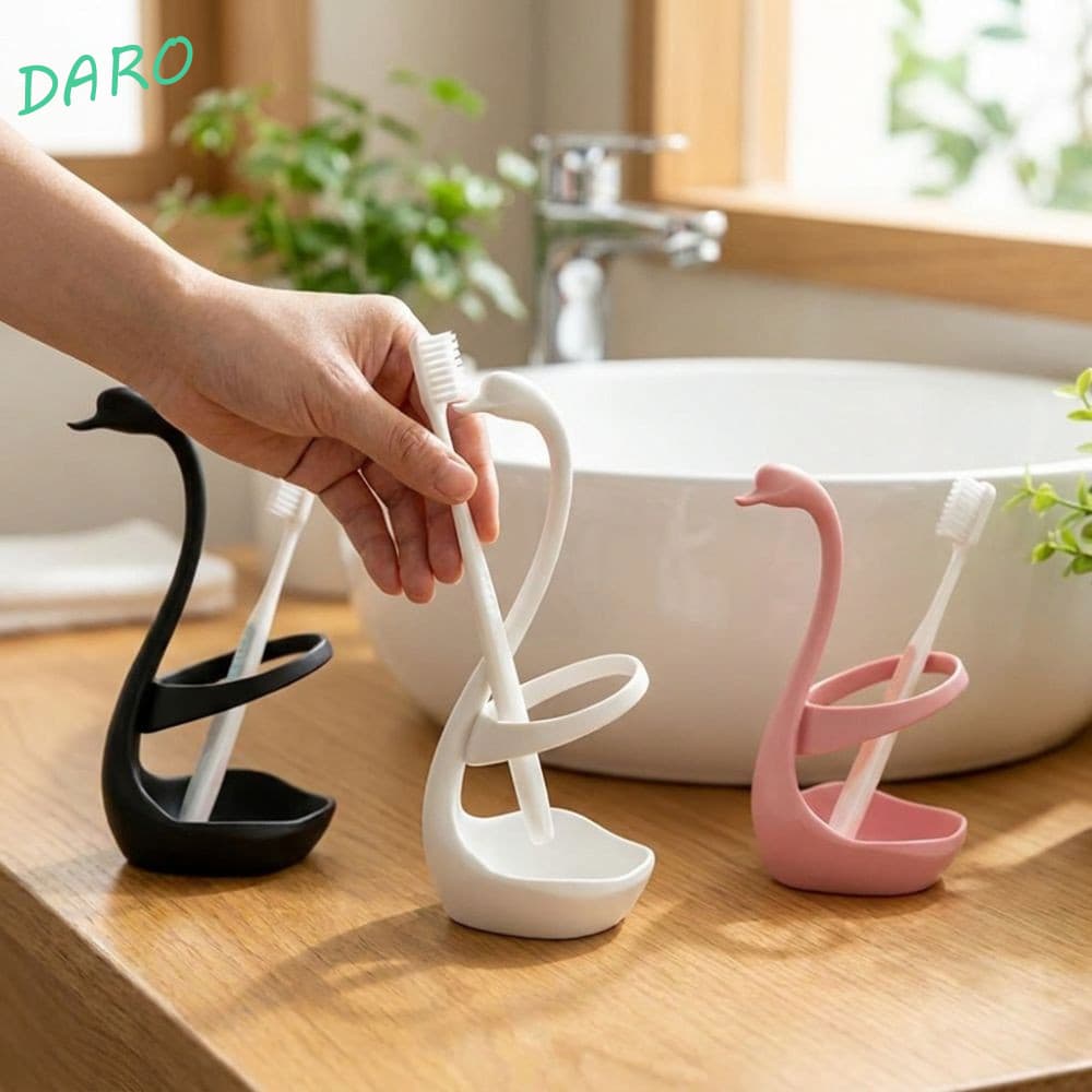 Suporte De Escova De Dentes DARO Swan , Rack De Armazenamento De Plástico Com Impressão 3D , Prateleira Decorativa Estáv