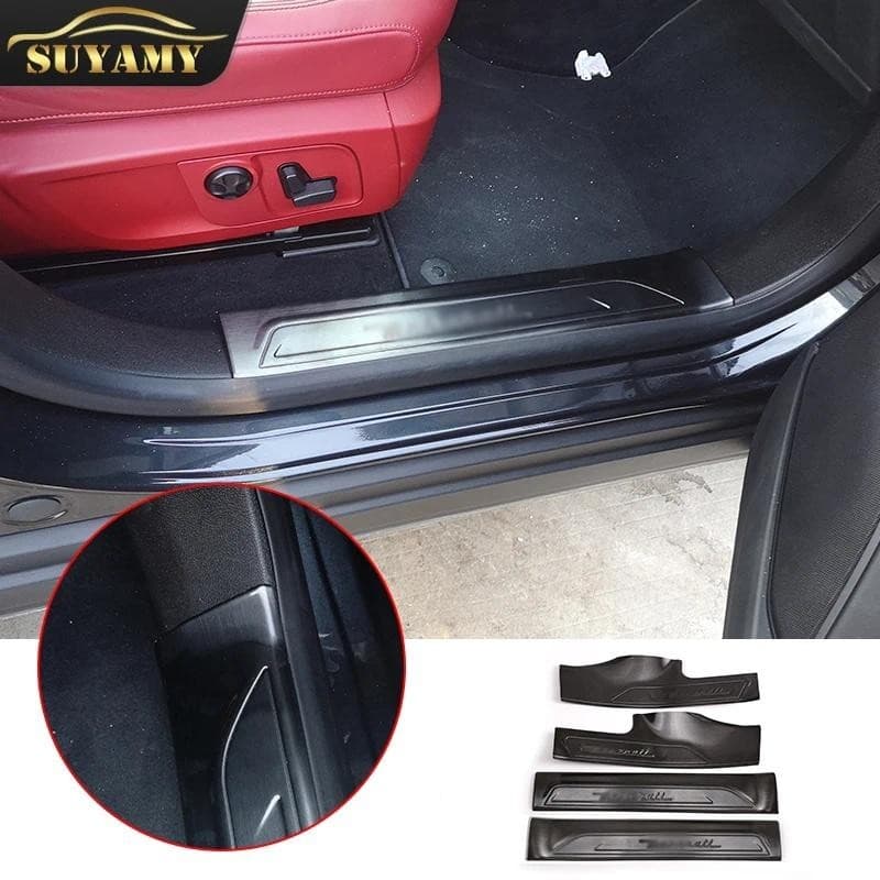 4 Peças Adesivo De Carro Porta De Aço Inoxidável Placa De Soleira Limiar De Chinelo Para Maserati Levante SUV 2016 Acess