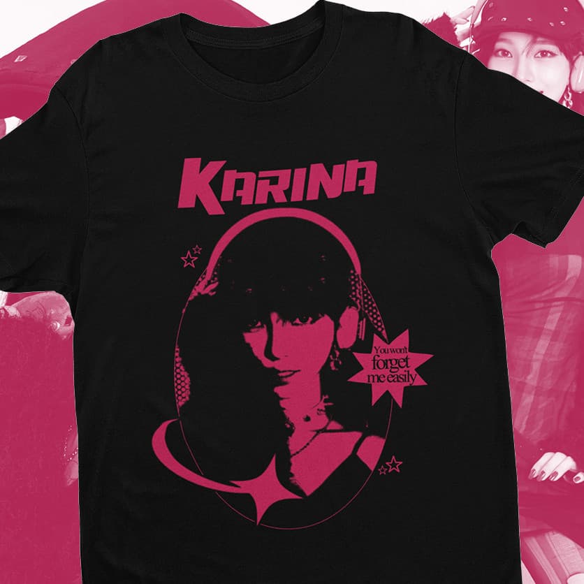 Camiseta AESPA Karina - Camisa 100% Algodão