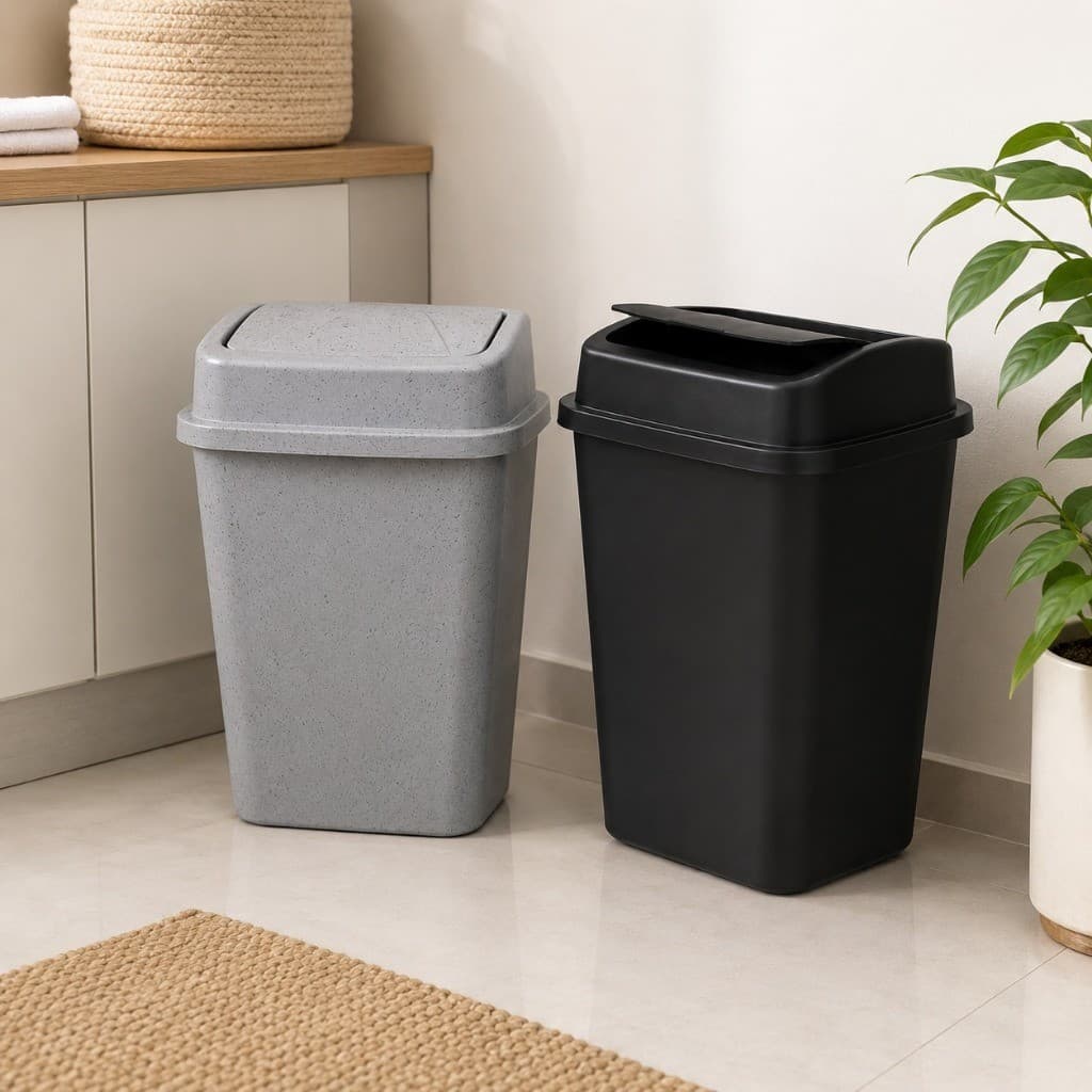 Lixeira para Cozinha 9 Litros com Tampa Basculante Ideal para Banheiro Escritório Lavanderia e Casa