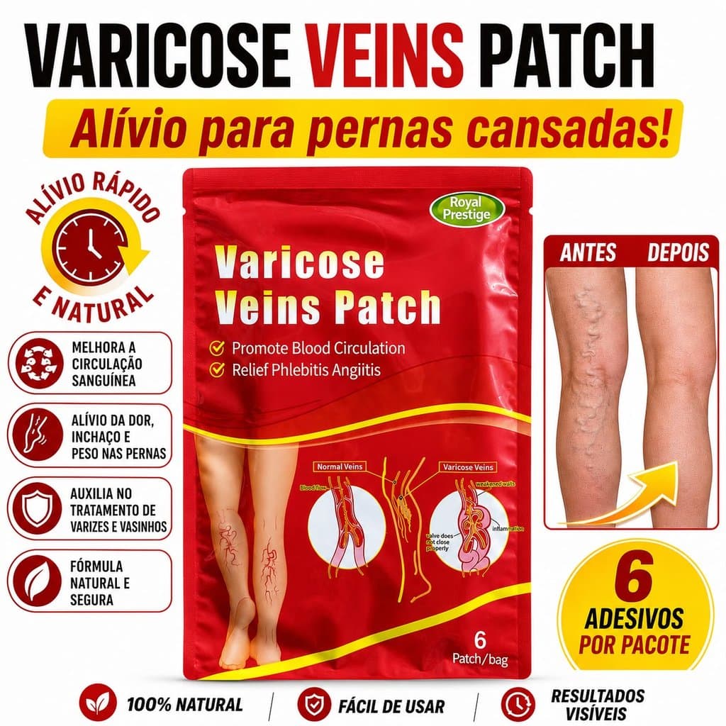 Kit 6/12/18/24 Adesivos De Alívio Para Varizes Vasos e Veias