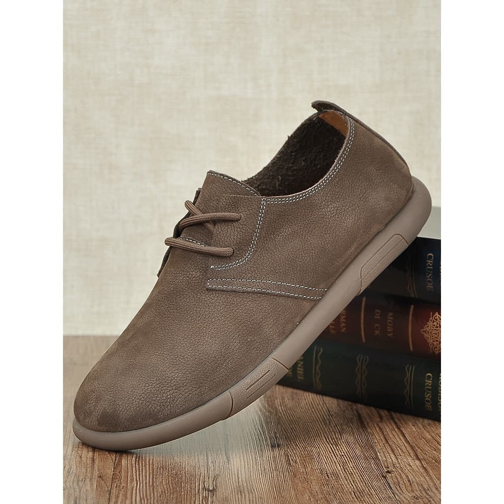 Sapatos masculinos de couro de primeira camada 2026 novo estilo couro genuíno Retro estilo britânico sapatos de couro ca