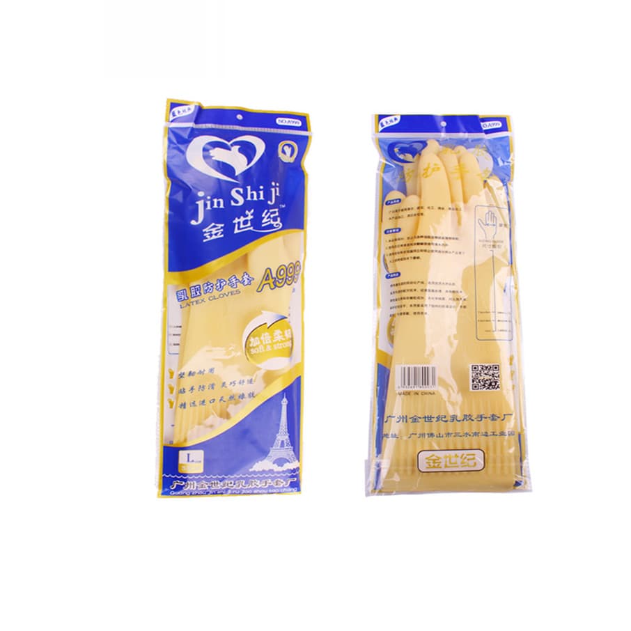 Golden Century A999 Luvas de Látex Engrossadas Luvas de Lavar Louça para Trabalho Doméstico Luvas de Borracha Proteção d
