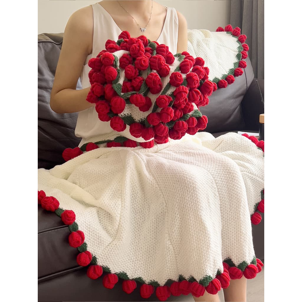 Cobertor de flores buquê de rosas cobertor dia dos namorados Tanabata enviar namoradas presentes de aniversário mãe amig