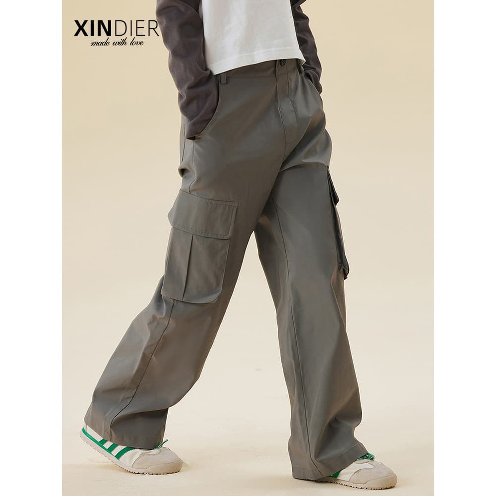 Xindier [estilo geral ocidental] meninas calças militares casuais primavera outono roupas estilo funcional americano mac
