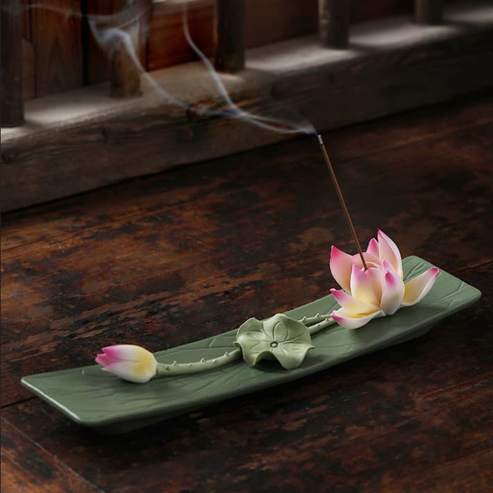 Artesanato de cerâmica artesanal Desktop incenso titular cerimônia chá ornamentos sala estar mesa