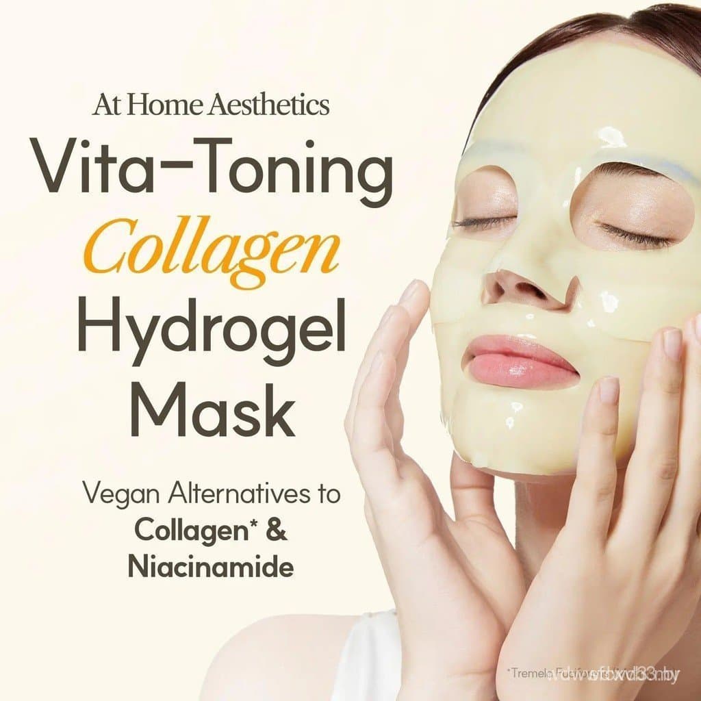 [THEFACESHOP] Máscara Facial de Colágeno Vegano Vita-Toning (4 unidades) - Máscara de Hidrogel para Hidratação, Niacinam