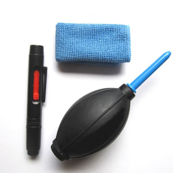 Kit de limpeza de câmera SLR Conjunto de três peças Kit de limpeza três em um Caneta de lente + sopro de ar + pano