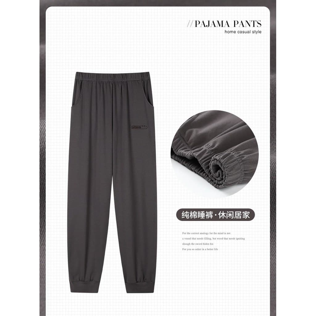 Calças de pijama masculinas de algodão puro primavera outono calças Plus Size algodão pijamas masculinos verão Casual ca