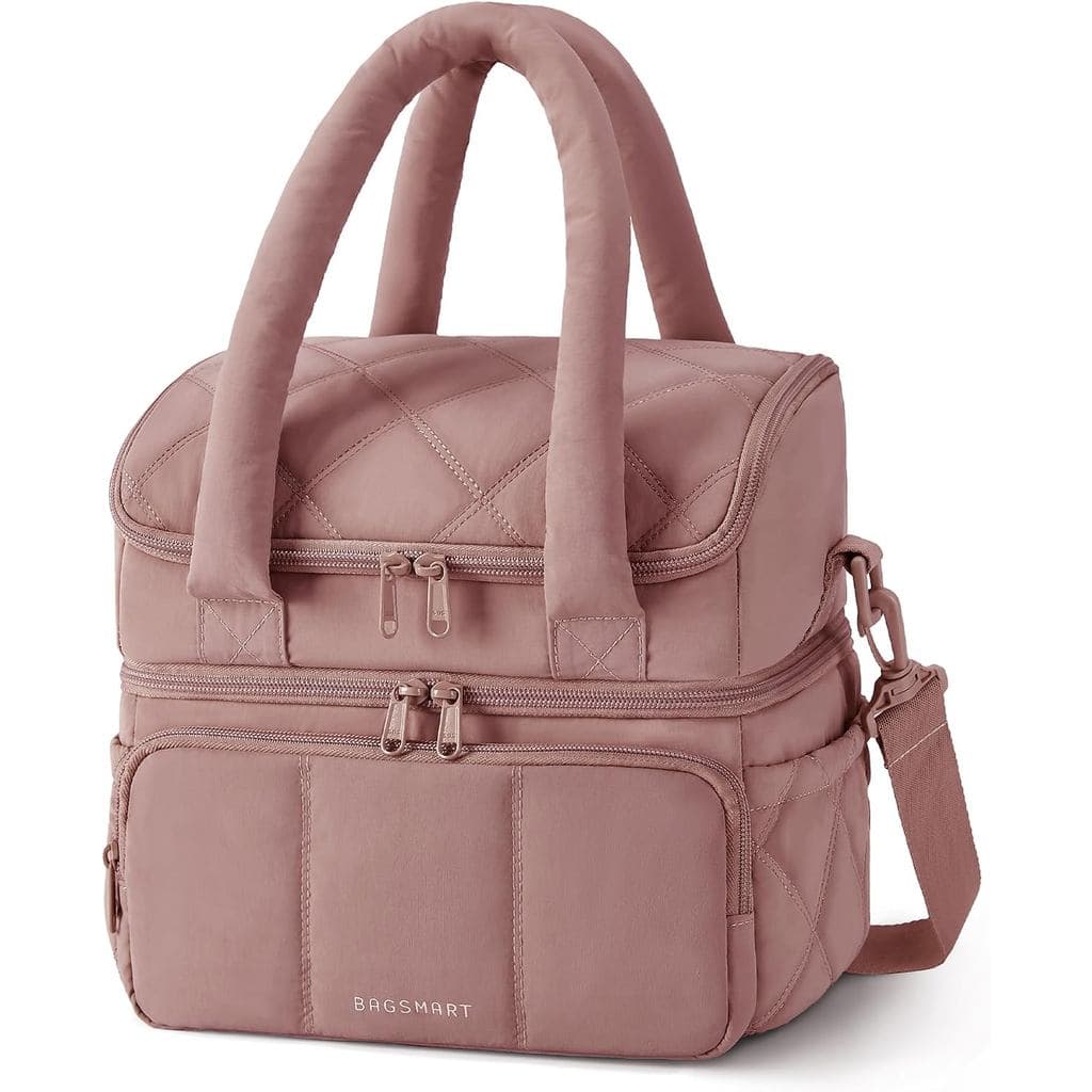 Bolsa Térmica para Almoço BAGART para Mulheres, Caixa Térmica de Duplo Compartimento, Bolsa Térmica Acolchoada, À Prova