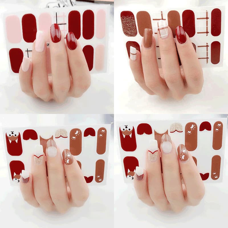 Adesivos de manicure Zhengxiang, estoque pronto, adesivos de manicure frescos, estampa de leopardo, unhas, adesivos de u