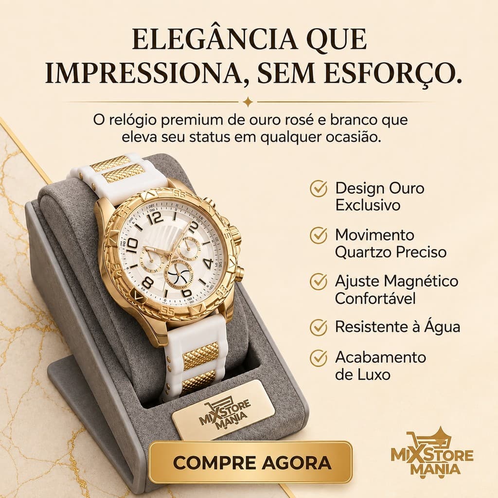 Relógio Masculino de Luxo Silicone Premium Resistente Moderno