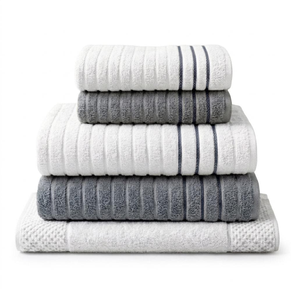Jogo de Toalha Banho 5 Peças 450g/m² Algodão Camesa Banhão 1,50m x 75cm Rosto + Toalha de Piso