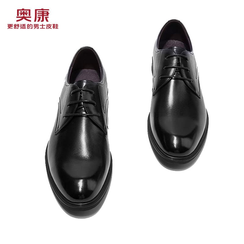 Okang sapatos masculinos de couro genuíno negócios Formal Wear casamento noivo sapatos de couro macio sola macia todos p