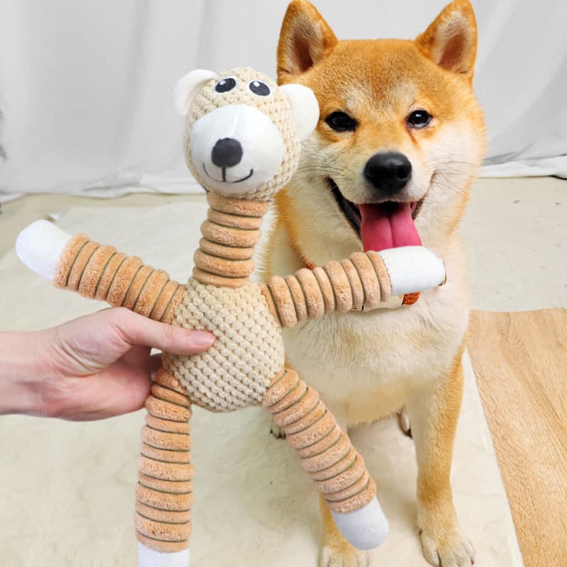 Brinquedo com som de cachorro resistente a mordidas Corgi French Fighting Golden Retriever Cães médios e grandes Dedicad
