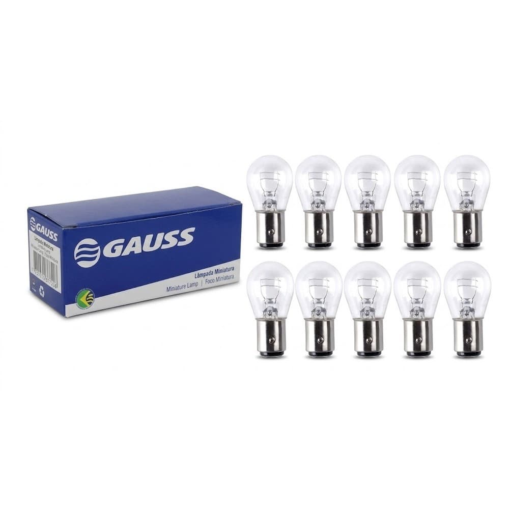 Kit 10 Lâmpadas P21/4W 12V ORIGINAL Gauss 21/4W GL2560