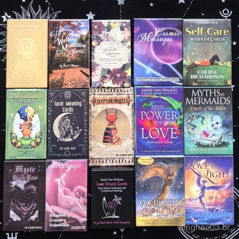 1000 Cartas de Tarot Versão em Inglês Jogo de Tabuleiro Cartas de Oráculo Jogo de Cartas---7.21