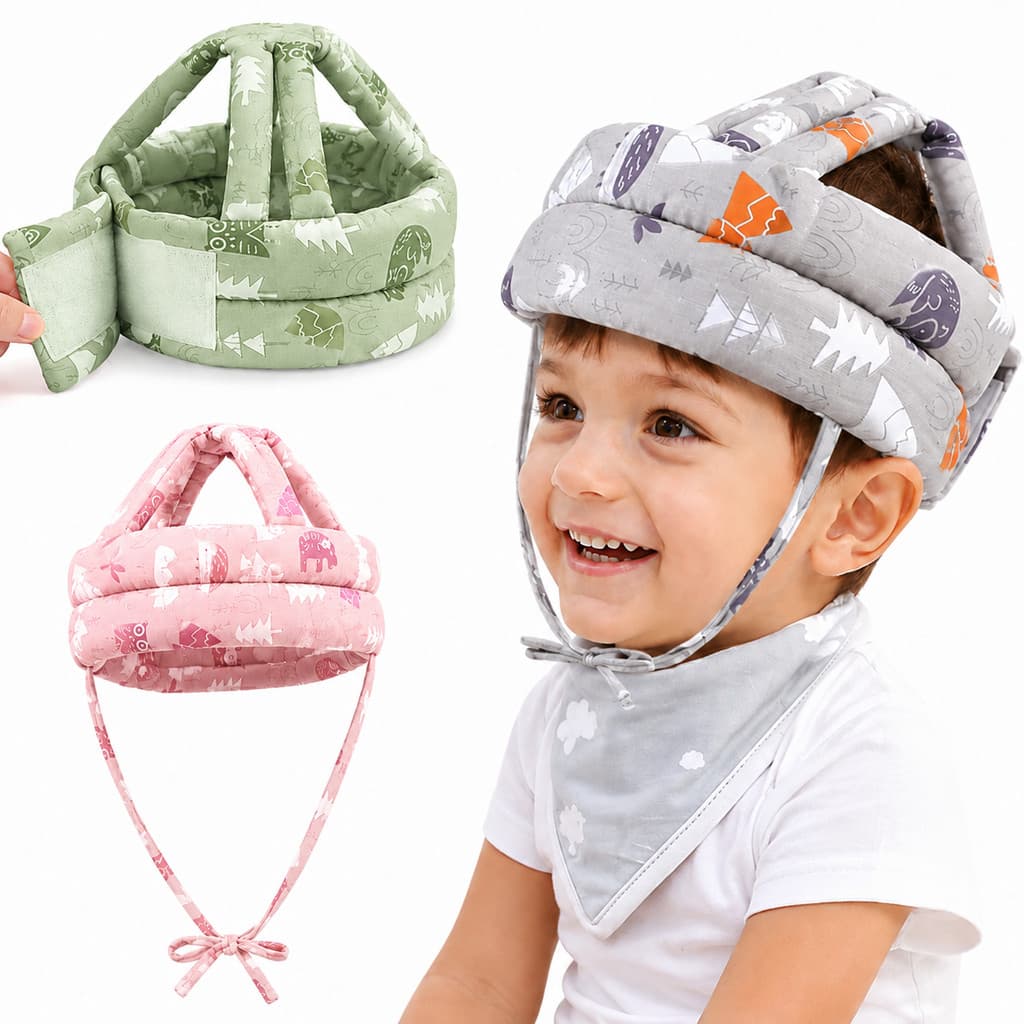 Capacete Infantil Anti-Impacto para Bebê Ajustável Proteção de Cabeça Anti-Colisão Chapéu de Segurança