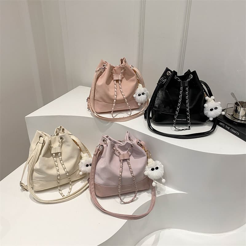 Bolsa bolsa transversal feminino Paul High-End sentimento plissado Super quente bolsa balde bolsa feminina nova bonito n