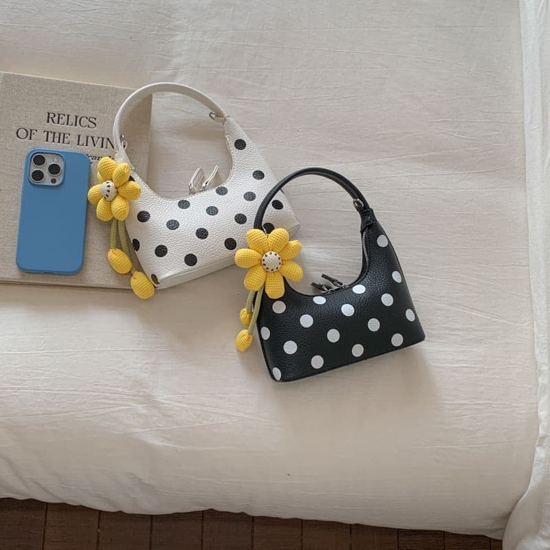 Bolsa de bolinhas de girassol de alto valor, presente de aniversário feminino, artigos diversos, bolsa pequena fofa de c