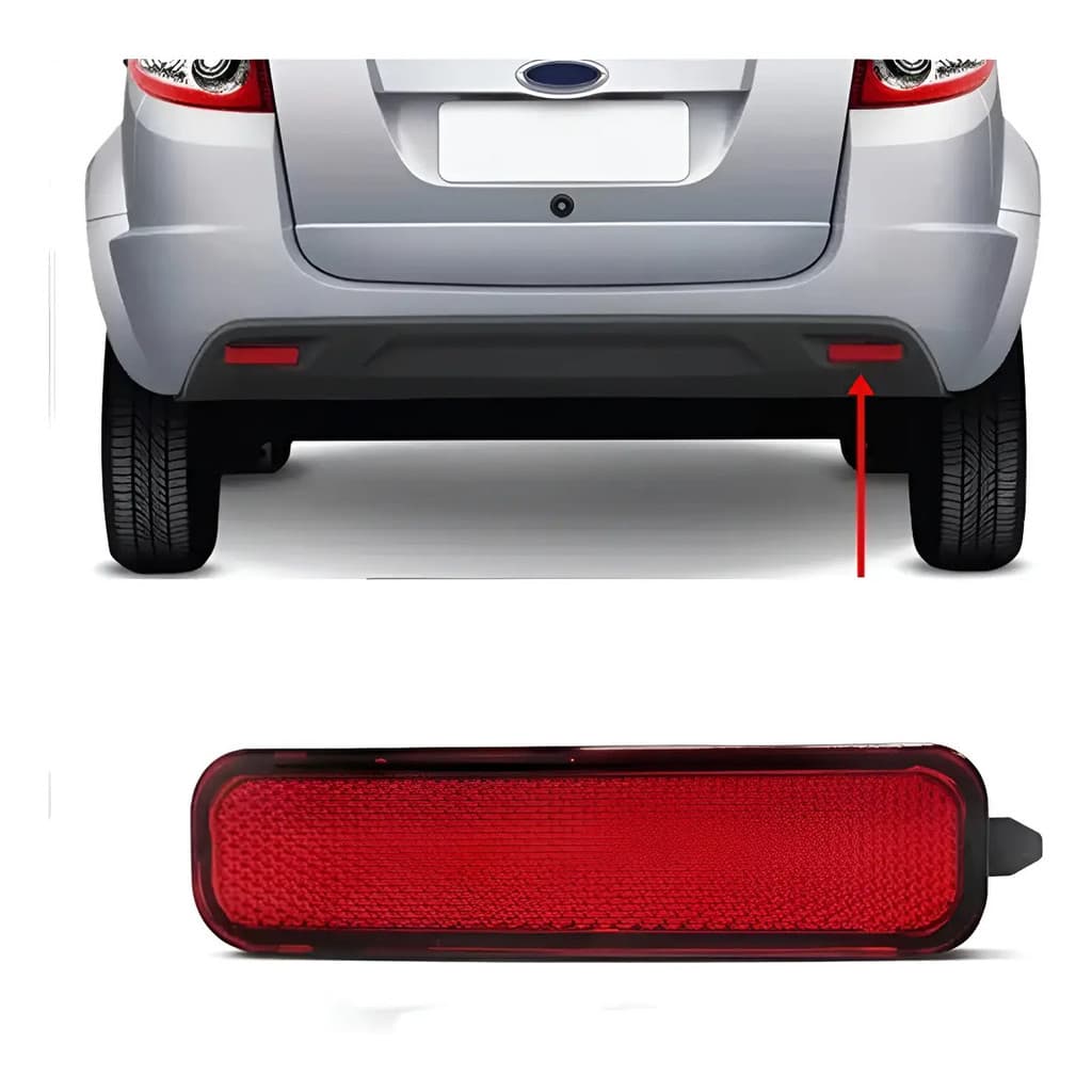 Refletor Parachoque Traseiro Ford Ka 2011 2012 2013 Unidade