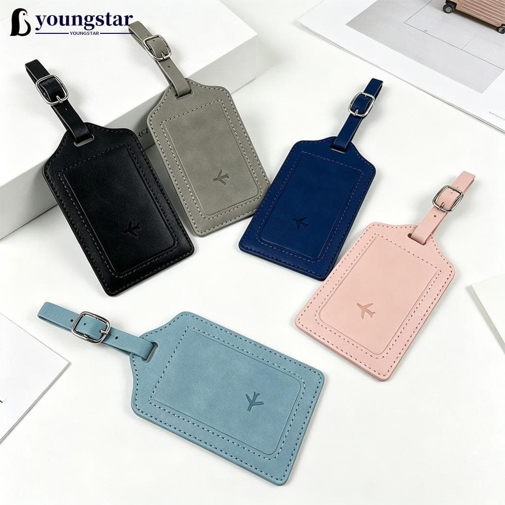 Etiqueta De Bagagem De Couro Da Moda YOUNGSTAR Mala Portátil Com Papel Exclusivo Suporte De Identificação De Endereço De