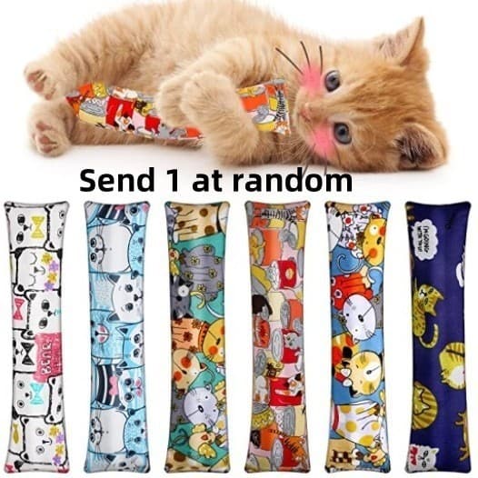 Travesseiro de pelúcia transfronteiriço para gatos, brinquedo Catnip com grama de gato, brinquedo Molar para mastigar, t