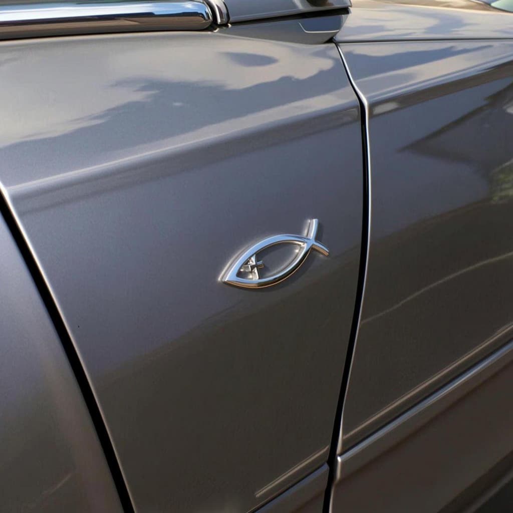Car Stickers Waterproof Decals 3d Metal Fish-shaped Sticker Emblem Sunproof Strong Adhesive Auto Decal for Body Bumper W