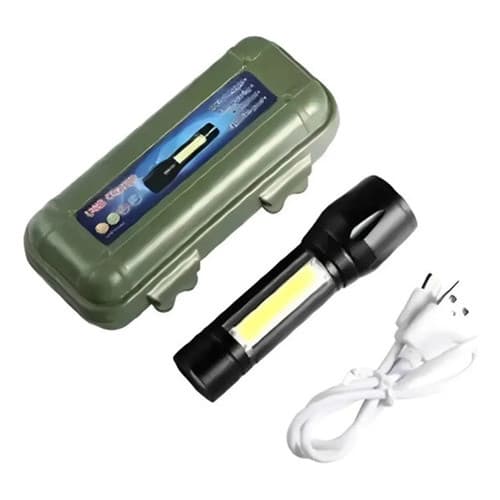 Lanterna Tática Lehmox LEY-1713 LED Luz Branca 2000 Lúmens com Zoom em Alumínio 4 Modos Compacta