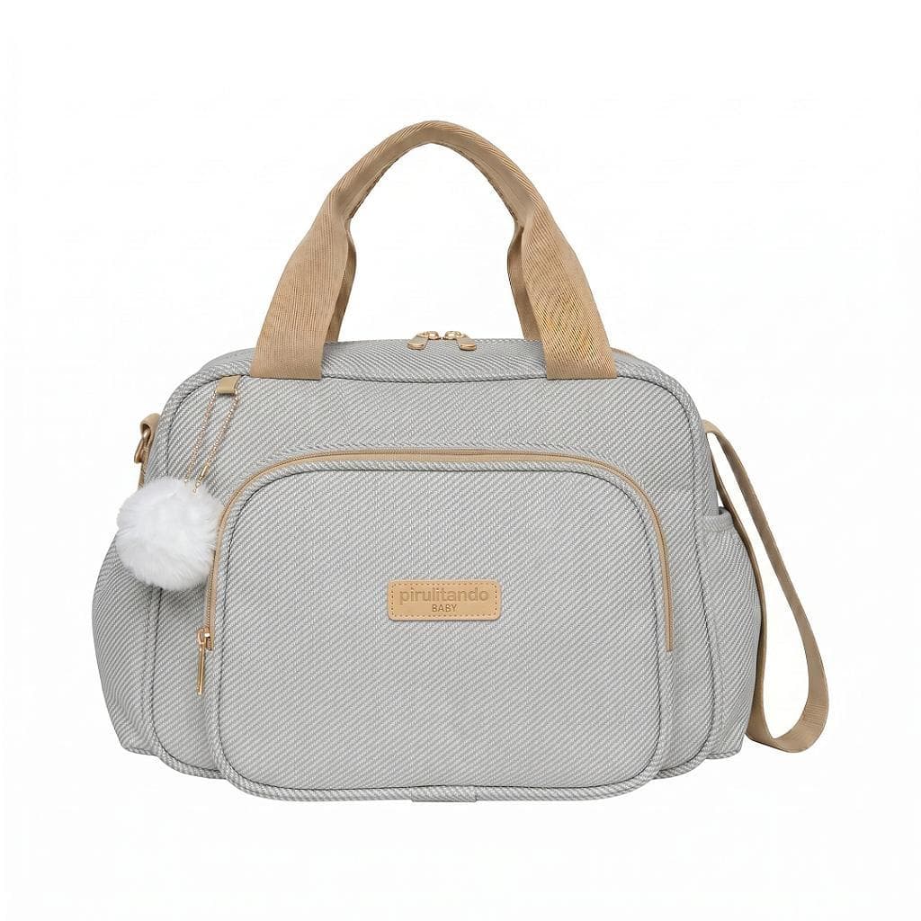 Bolsa de Passeio Pirulitando Baby Nuvem de Algodão Cinza
