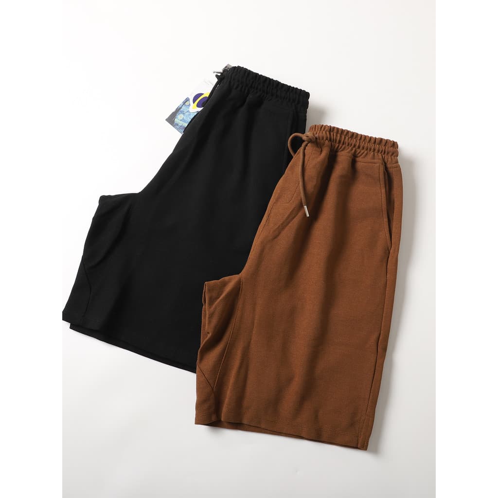 Estilo japonês cáqui Retro literário velho dinheiro estilo de malha esportes Shorts masculino preguiçoso solto Casual ca