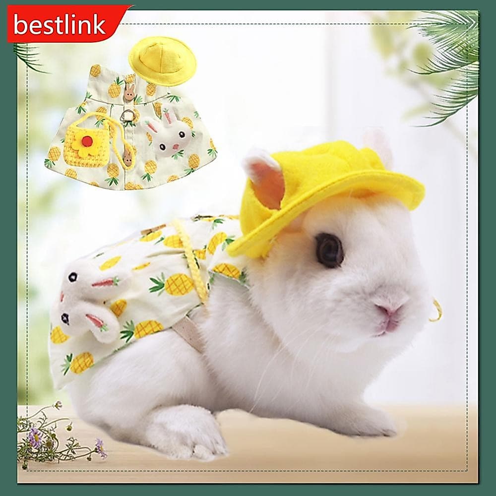 BESTLINK Pet Coelho Colete Acessórios Ao Ar Livre Arnês Trela Vestido Roupas Cinta Para Cobaia Pequenos Suprimentos Anim