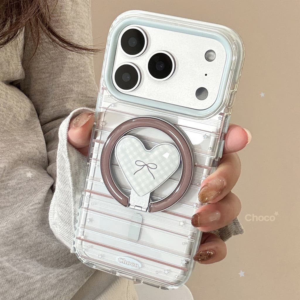 Amor suporte magnético adequado para Apple 17promax capa de telefone 18 azul marrom arco iPhone16 versão coreana 13 Sili