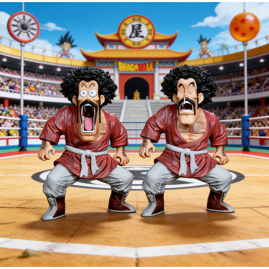 Personagens De Anime Dragon Ball Sr . Satan Hercules 2 Cabeças Figura De Ação Boneca PVC Coleção Modelo Brinquedos Infan